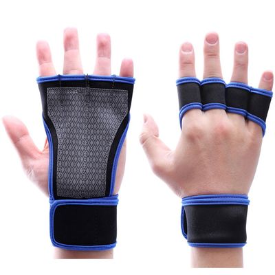 Kmgjc Breathable Silicone Non-Slip Sports Gloves Weightlifting Gloves Men and Women Fitness Gloves Equipment Strength (Color : B, Size : M)