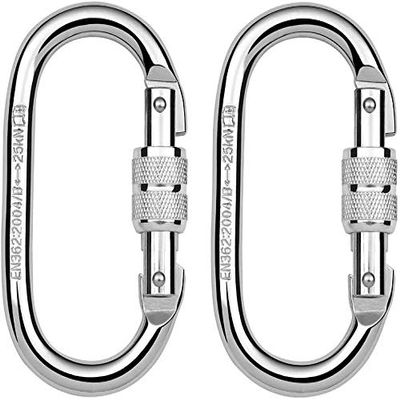 ISOP Heavy Duty Climbing Snap Hooks Pack of 2 - Breaking Strength 11KN Durable Spring Hooks for Rigging, Ropes, Hammocks, Camping