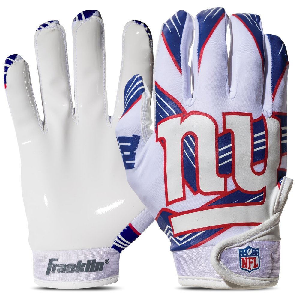 Franklin Sports NFL New York Giants Youth Football Receiver Gloves - X-Small/Small