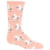Hot Sox Girls' Big Fun Animal Crew 1 Pair Pack-Cool & Cute Casual Novelty Socks for Kids, Poodles (Blush), Small/Medium view 2