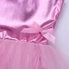 Alvivi Kids Girls Glitter Metallic One Shoulder Ballet Dance Gymnastics Leotard Tutu Dress Performance Costume Pink 5-6 view 4