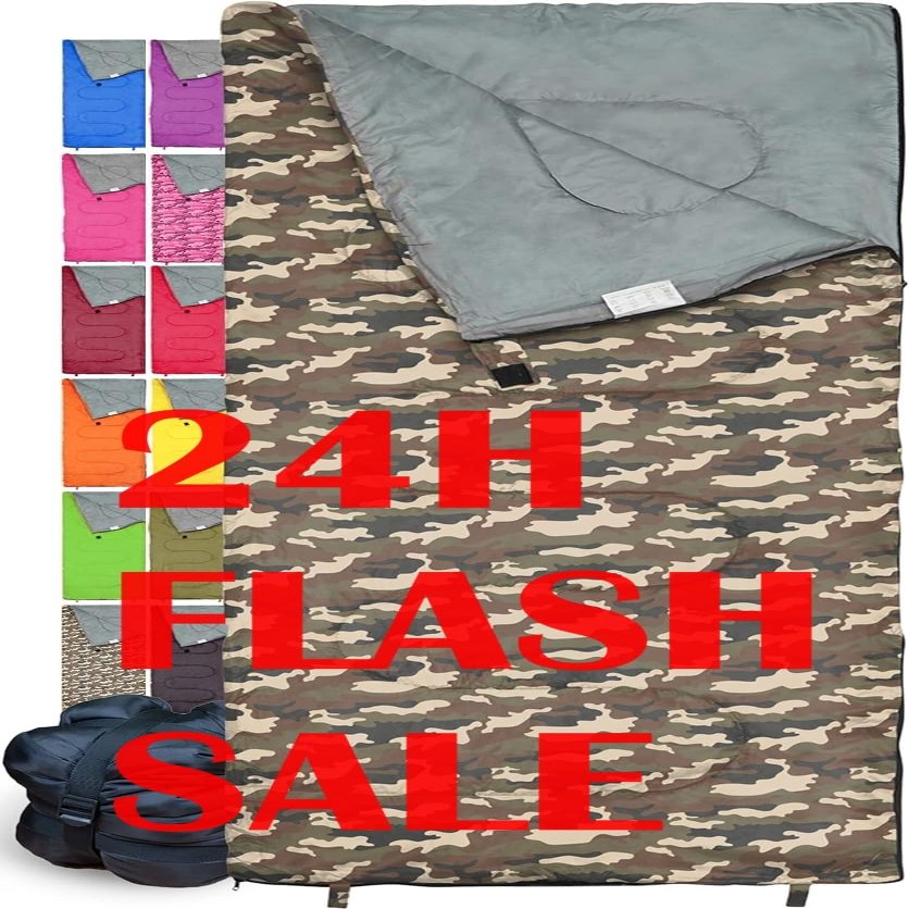 REVALCAMP Sleeping Bag Indoor & Outdoor Use - Navy Seal Style Camouflage. Great for Kids, Boys, Girls, Teens & Adults. Ultralight and Compact Bags are Perfect for Hiking, Backpacking & Camping