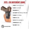 1791 GUNLEATHER Glock 19 Holster- Rigid IWB Leather Gun Holster - Right Handed - Glock 17, 19, 22, 23, 25, 26, 27, 29, S&W MP40 MP9 Shield, Sig P225, Springfield XD9 XD40, Ruger SR9 SR9c SR40 (RCH-4) view 3