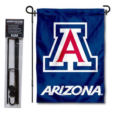 Arizona Wildcats Blue Garden Flag with Stand Holder