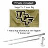 Central Florida Knights Metallic Flag with Pole and Bracket Complete Set view 2