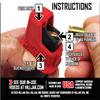 3D Printed Magazine Speed Loader Designed to fit Sig P365 Springfield Hellcat Walther P99C, Canik TP9, Taurus GX2 GX4 PT809 809C PT24/7 PT92, PT99, TH9 Ruger Max-9 S&W Shield Plus CSX, QL9P Red view 4