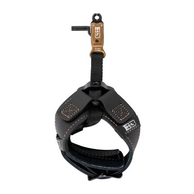 B3 Archery Alpha Flex Double-Caliper Wrist Strap Archery Compound Bow Arrow Release Aid Trigger w/Adjustable Trigger Travel, Roller-Sear Double Stainless Steel Jaws - Flex Connector, Desert Brown