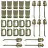 BOOSTEADY Kit of 30 Attachments for Molle Bag Tactical Backpack Vest Belt,D-Ring Grimloc Locking Gear Clip, Web Dominator Elastic Strings, Strap Management Tool Buckle view 1