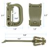 BOOSTEADY Kit of 30 Attachments for Molle Bag Tactical Backpack Vest Belt,D-Ring Grimloc Locking Gear Clip, Web Dominator Elastic Strings, Strap Management Tool Buckle view 3