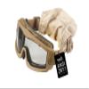 Lancer Tactical AERO Airsoft Tactical Safety Goggles -3mm Dual Pane Lens, Anti-Fog Glasses for Hunting and Cycling-One Len (TAN) view 1