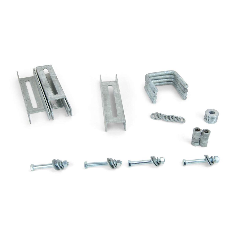 Sturdy Built (4) 10" Galvanized Vertical Bunk Bracket Kit for 2x3 Boat Trailer Cross Members