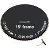 Trampoline Pro Trampoline Mat Replacement 15 ft for 96 Springs with 7" Spring Length, Trampoline Replacement Mat 159" Diam w/ 96 Rings (Springs Sold Sperate) UV & Safety Certified Trampoline Mat view 1