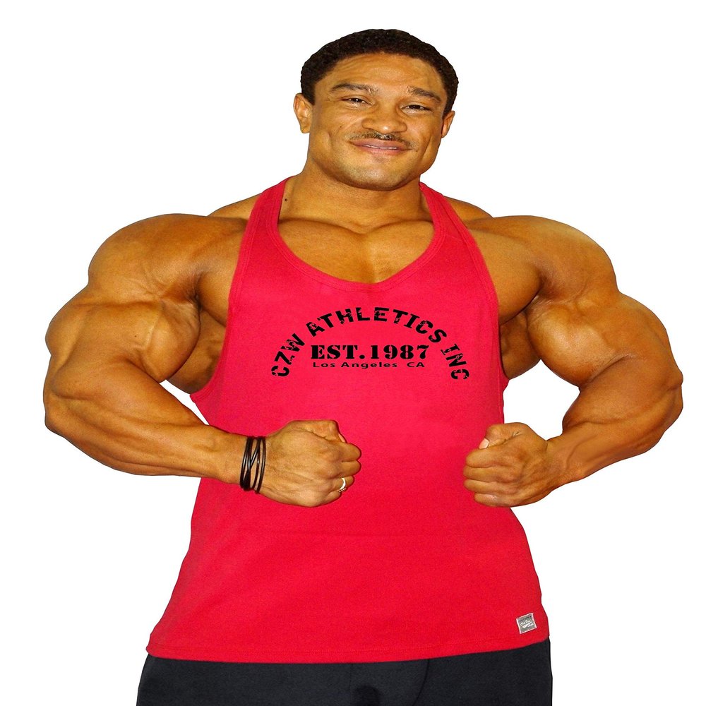 Stringer Tank Top in Red with CZW Athletics Design