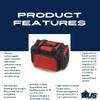 US Peacekeeper Products Small Range Bag - Red/Blk 14" x 8.5" x 8",P22202 view 2
