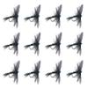 Feeder Creek Fly Fishing Flies | 12pc Black Gnat Dry Flies for Fly Fishing | Size 14 Trout Flies | Bass Flies | Fly Fishing Assortment | Fly Fishing Lures (14) view 1