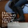 HORZE Unisex Soft Leather Zip-Up Equestrian Kids Half Chaps for Horseback Riding | See Size Chart in Description - Black - XL view 3