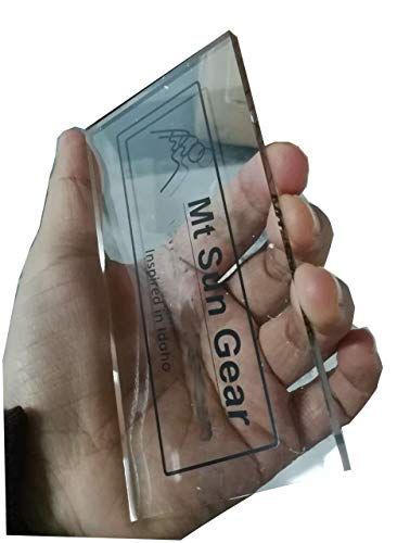 Mt. Sun Gear Heavy Duty Acrylic Wax Scraper for ski and Snowboard Tuning. 4MM Thick. Perfect for Downhill, Snowboards or XC skis to Perfect for Alpine Skis and Snowboards (Clr2pk)