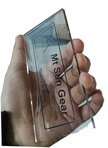 Mt. Sun Gear Heavy Duty Acrylic Wax Scraper for ski and Snowboard Tuning. 4MM Thick. Perfect for Downhill, Snowboards or XC skis to Perfect for Alpine Skis and Snowboards (Clr2pk)