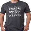 EBOLLO Men's If Grandpa Can't Fix It We Are All Screwed Shirt - Charcoal, Medium view 1