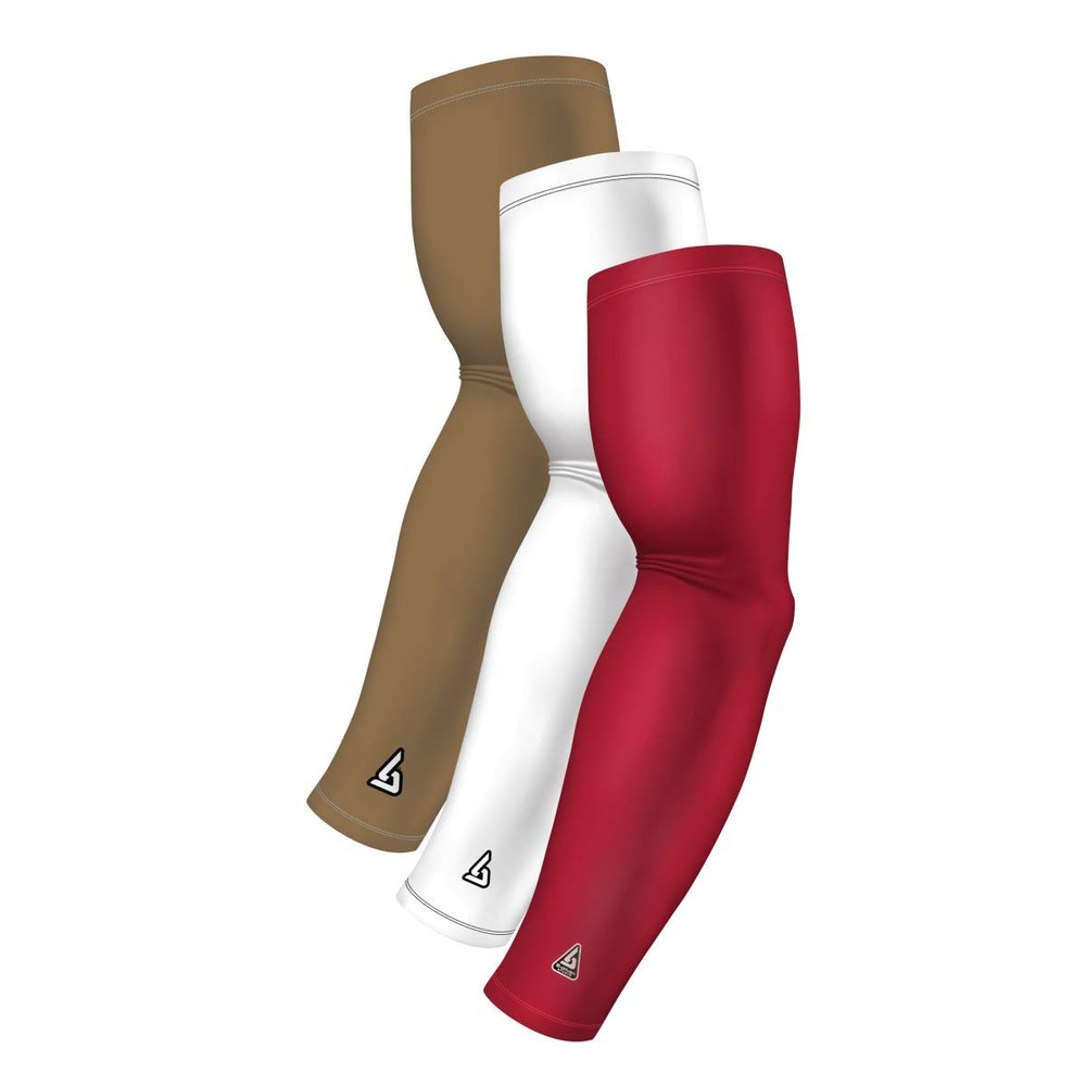 Arm Sleeve Pack For Men Women Youth Sports - Athletic Sleeves for Football Softball Cycling Volleyball Basketball Baseball - UV Sun Protection for Arms - Bicep Elbow Compression - Tattoo Cover Up