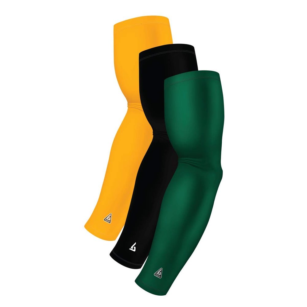 Arm Sleeve Pack For Men Women Youth Sports - Athletic Sleeves for Football Softball Cycling Volleyball Basketball Baseball - UV Sun Protection for Arms - Bicep Elbow Compression - Tattoo Cover Up