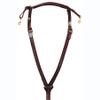 Circle Y Trail Horse Brass Over Neck Breast Collar for Horse | 1" Double Ply Leather, Smooth Tooling, Brass Hardware | Comfortable Western Tack for Secure Saddle Fit view 1