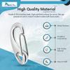 MARINE CITY Egg Shaped Spring Snap Hook  316 Stainless Steel, Premium Quality, Rustproof, Lightweight, 2-1/2" for Keys, Water Bottles, RVs, Boats, Camping, Hiking (Pack of 1) view 3