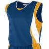 Girls Medium Navy/Gold/White Tri-Color Top view 1