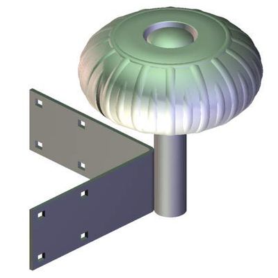 12" Dock Wheel - Corner End - White