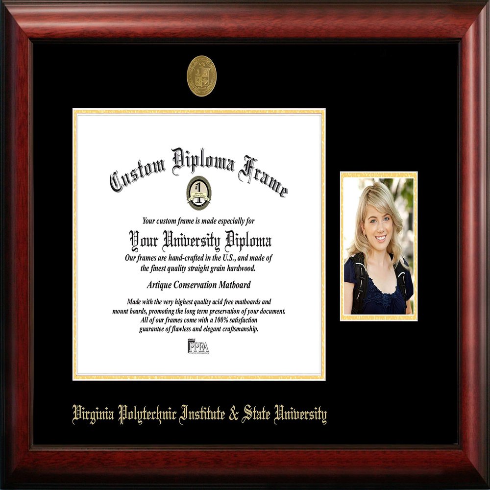 Campus Images NCAA Hampton University 11 x 8.5 Inches Gold Embossed Diploma Frame with 5 x 7 Inches Portrait
