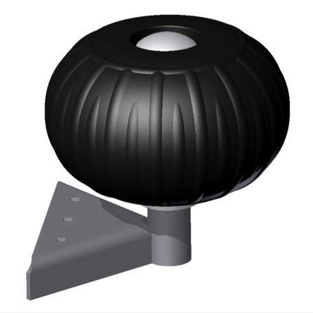 12" Dock Wheel - Wood Dock - Black