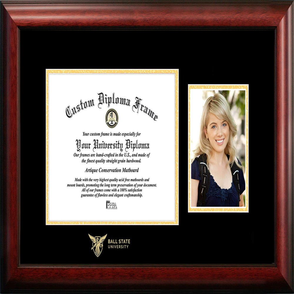Campus Images NCAABall State University 10 x 8 Inches Gold Embossed Diploma Frame with 5 x 7 Inches Portrait