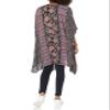 Angie Women's Boho Long Duster Kimono Cardigan, Black, Large view 2