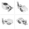 316 Stainless Steel Marine Boat Awning Hardware Fitting, 7/8 Inch Jaw-like Slide Hinged Clamp, Mirror Polished Bimini Top Railing Hinge view 4