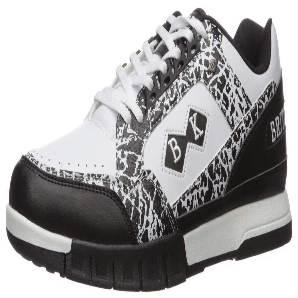 British Knights mens Metros Fashion Sneaker, Black/White/Elephant, 13 US