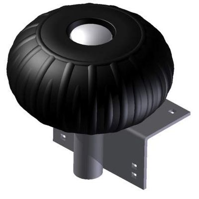 12" Dock Wheel - Straight - Black
