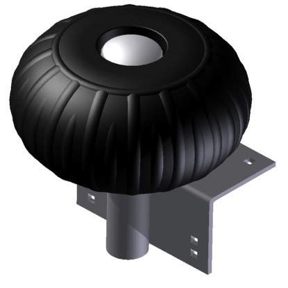 12" Dock Wheel - Straight - Black