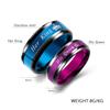 Amazing 8mm Mens Wedding Band Stainless Steel Blue Her King Ring Anniversary Promise Engagement for Him (His Size 7) view 2