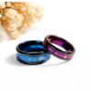 Amazing 8mm Mens Wedding Band Stainless Steel Blue Her King Ring Anniversary Promise Engagement for Him (His Size 7) view 3