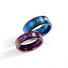 Amazing 8mm Mens Wedding Band Stainless Steel Blue Her King Ring Anniversary Promise Engagement for Him (His Size 7) view 4