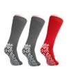 Nobles Non-Skid Bariatric Slipper Socks - XXXL Dic S disabled Socs, Hospital Socs for Swollen Feet, 3 Pairs (2 Grey, 1 Red) view 1