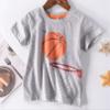 2-8Y Toddler Kids Baby Boys Summer T-Shirt Cotton Short Sleeve Bouse Basketball Soccer Funny Print Tops Clothes (Grey, 4T) view 2