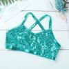 Agoky Kids Girls' Top and Booty Shorts Ballet Dance Gymnastics Sports Leotard or Swimwear Swimming Costumes Lake_Blue Shiny 10-12 view 4