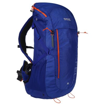 Regatta Blackfell III Reflective Hardwearing Travel Hiking, Surf Spray/Blaze Orange, 35 Litre