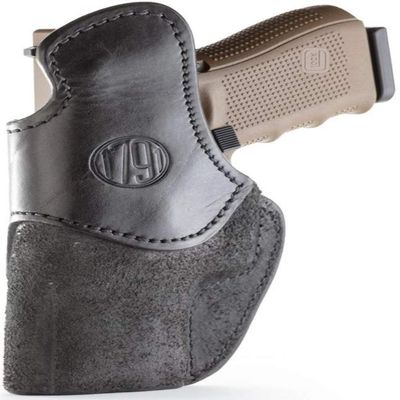 1791 GUNLEATHER Glock 19 Holster- Rigid IWB Leather Gun Holster - Right Handed - Glock 17, 19, 22, 23, 25, 26, 27, 29, S&W MP40 MP9 Shield, Sig P225, Springfield XD9 XD40, Ruger SR9 SR9c SR40 (RCH-4)