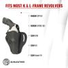1791 GUNLEATHER K-Frame Revolver Holster - OWB Leather Revolver Holster - Right Handed - Compatible with Ruger GP100, Smith & Wesson K Frame and 686 (Size 2) view 3