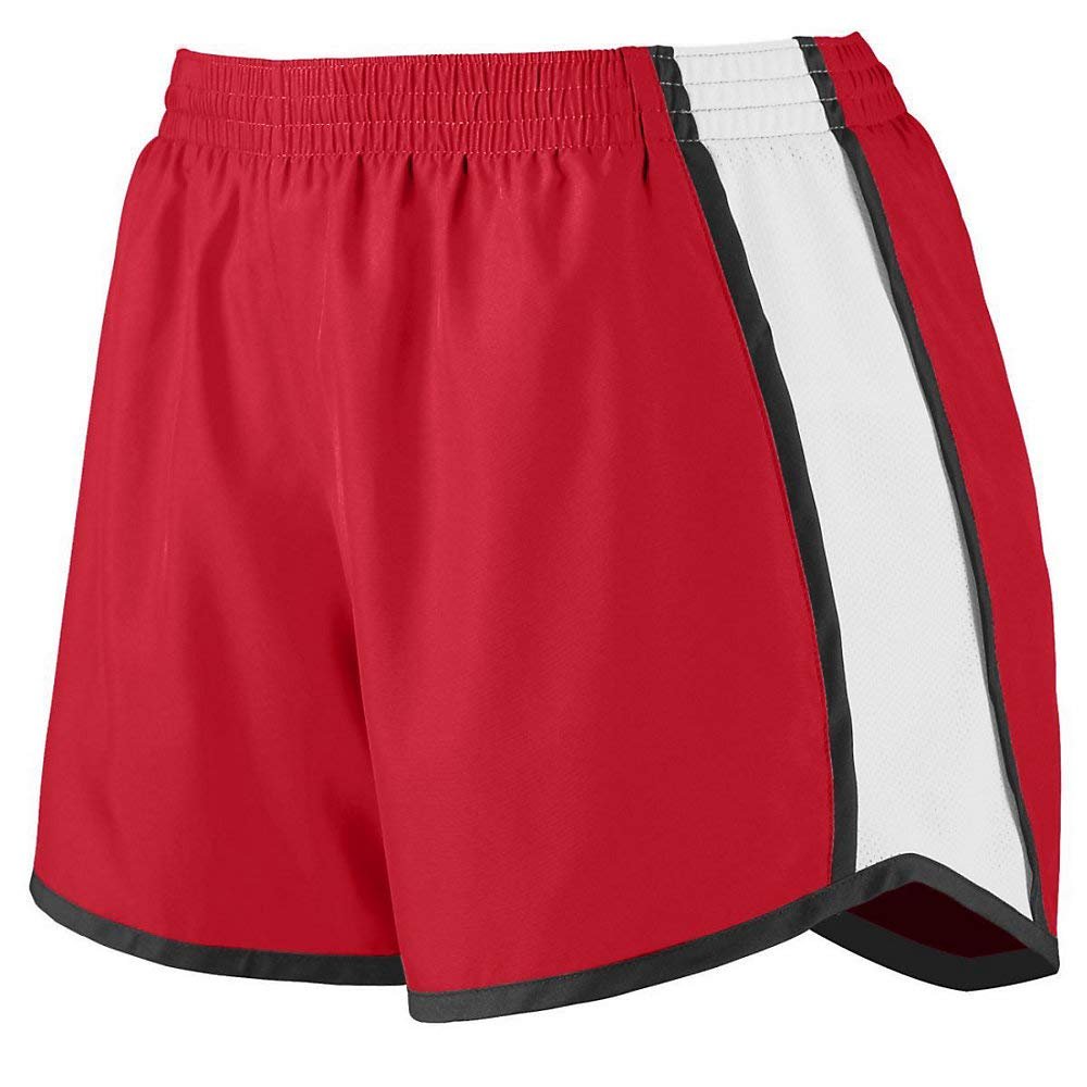 Augusta Sportswear Girls Medium Red/White/Black Shorts