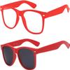 2 Pack Kids Sunglasses Red Clear Lens Polarized Smoke Lens view 1