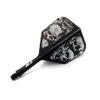 CUESOUL 9 Pieces Integrated Dart Shaft and Flights Dart Shaft Length 21mm/28mm/33mm,Black Skull Dart Flights view 2