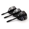 CUESOUL 9 Pieces Integrated Dart Shaft and Flights Dart Shaft Length 21mm/28mm/33mm,Black Skull Dart Flights view 3